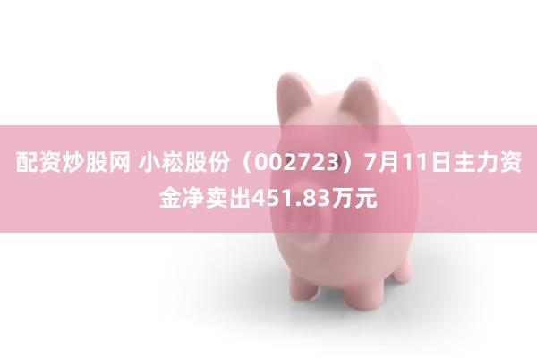 配资炒股网 小崧股份（002723）7月11日主力资金净卖出451.83万元